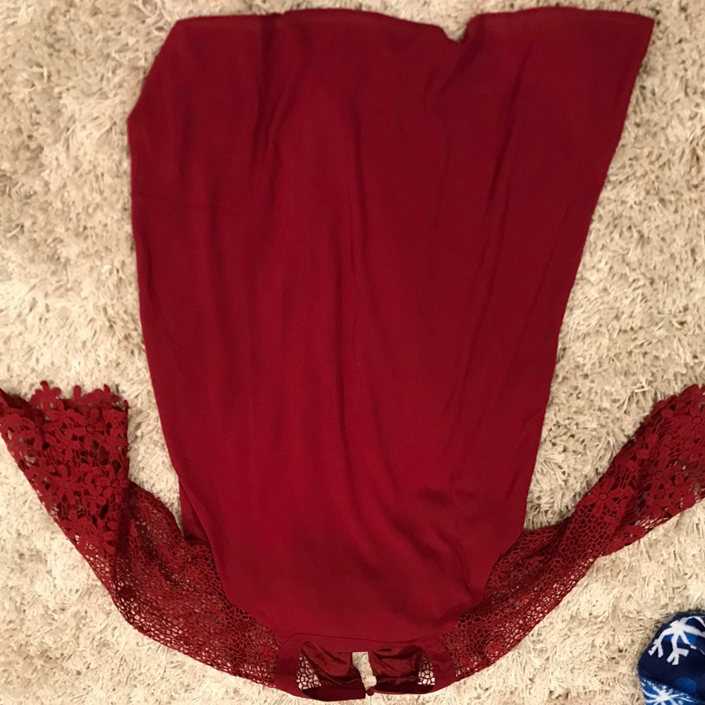 Red rayon dress